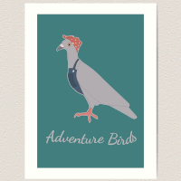 AdventureBirds Vintage Pigeon Art Print - RedBubble