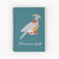 AdventureBirds Woodpigeon Bard Notebook - RedBubble